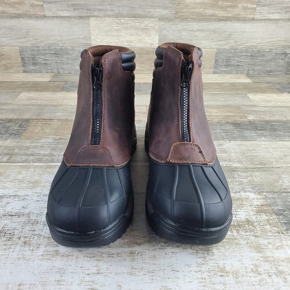 Propet Blizzard Mid Top Mens Waterproof Shoes Sz 11.5 Brown Leather Rubber